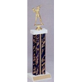 Spectrum Series Lightning Black & Gold Trophy on Column (13")